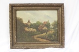 An Oil on Wood Painting