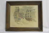 An Old Signed Print, Lithograph