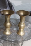 Two Signed Chinese Gu Shape Vases
