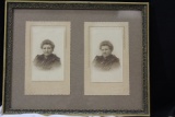 Lot of 2 Framed Black and White Photos