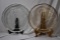 A Set of 2 Clear Pressed Glass Trays