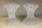 Pair of crystal candle sticks