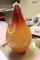 Signed Flux Glass Design Art Glass Vase