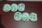 Set of 6 Small Chinese or Asian Celadon Dishes