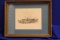 A Vintage Framed Litograph of a Clipper Ship