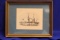 A Vintage Framed Litograph of a Clipper Ship