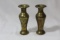 A Pair of Small Brass Vases