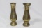 Lot of Two Small Brass Vases