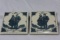 Lot of Two Delft Tile Coasters