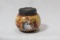 A Handpainted Sterling Top Porcelain Trinket Box