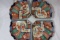 Set of 4 Fan Shape Japanese Imari Plates