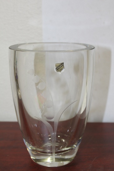 A Swedish Bergdala Etched Vase