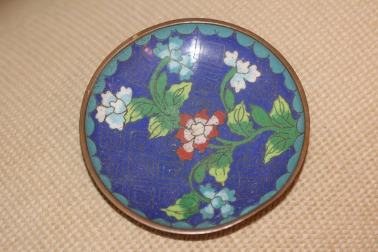 Antique Chinese Cloisonne Small Dish