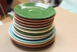 Lot of 12 Fiesta Ware Plates and Saucers