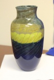 A Signed Artglass Vase