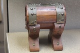 Wood Barrel Bank