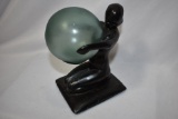A Deco Metal Nude Lady