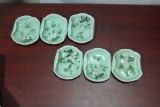 Set of 6 Small Chinese or Asian Celadon Dishes