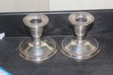 Pair of Weighted Sterling Candle Holder