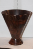 Signed Romeo Corriveau Wooden Vase