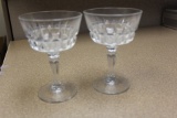 Set of 2 Glass Goblets
