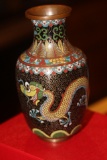 Chinese Small Cloisonne Dragon Vase