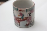 Antique Chinese Rose Medallion Small Containter