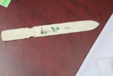 A Carved Bone Chinese Letter Opener