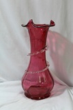 A Beautiful Cranberry Vase