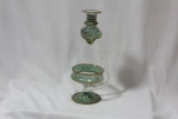 A Delicate Thin Glass Candlestick