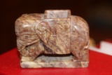 Chinese Soapstone Elephant Form Holder