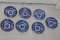 Lot of 7 Japanese Imari Blue and White Small Dish