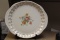 Vintage Ceramic Rose Serving Tray