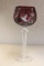 Ruby Red Cut Glass Goblet