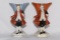 Lot of 2 Japanese Miniature Figeral Vases