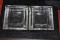 Lot of 2 Retro Style Clear Ashtrays