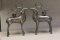 Pair of Silverplated Deer Candle Holders