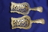 A Pair of Hallmarked Sterling Reticulated Scoop?