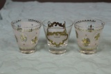 Lot of 3 Glasses