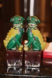 Pair of Chinese Porcelain Foo Dogs