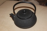 Signed Cast Iron Oriental Teapot