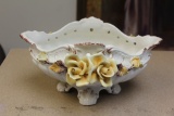 Capodemonte or Style Floral Center Bowl
