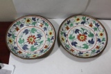 Set of 2 Oriental Ceramic and Metal Bowls