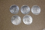 Lot of 5 Gasparilla Coins