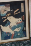 Antique Japanese 19th C Toyukuni Wooblock