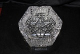 A Vintage Cut Glass Ashtray