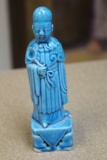Antique Chinese Turquoise Ceramic Tennant