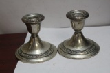 A Pair of Sterling Candle Holders