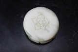 A Jade or Similar Hardstone Trinket Box