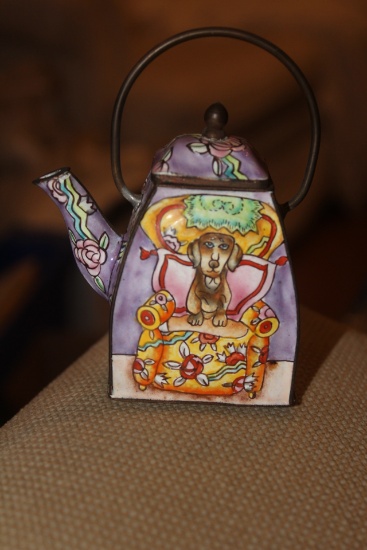 Enamel on Copper Teapot